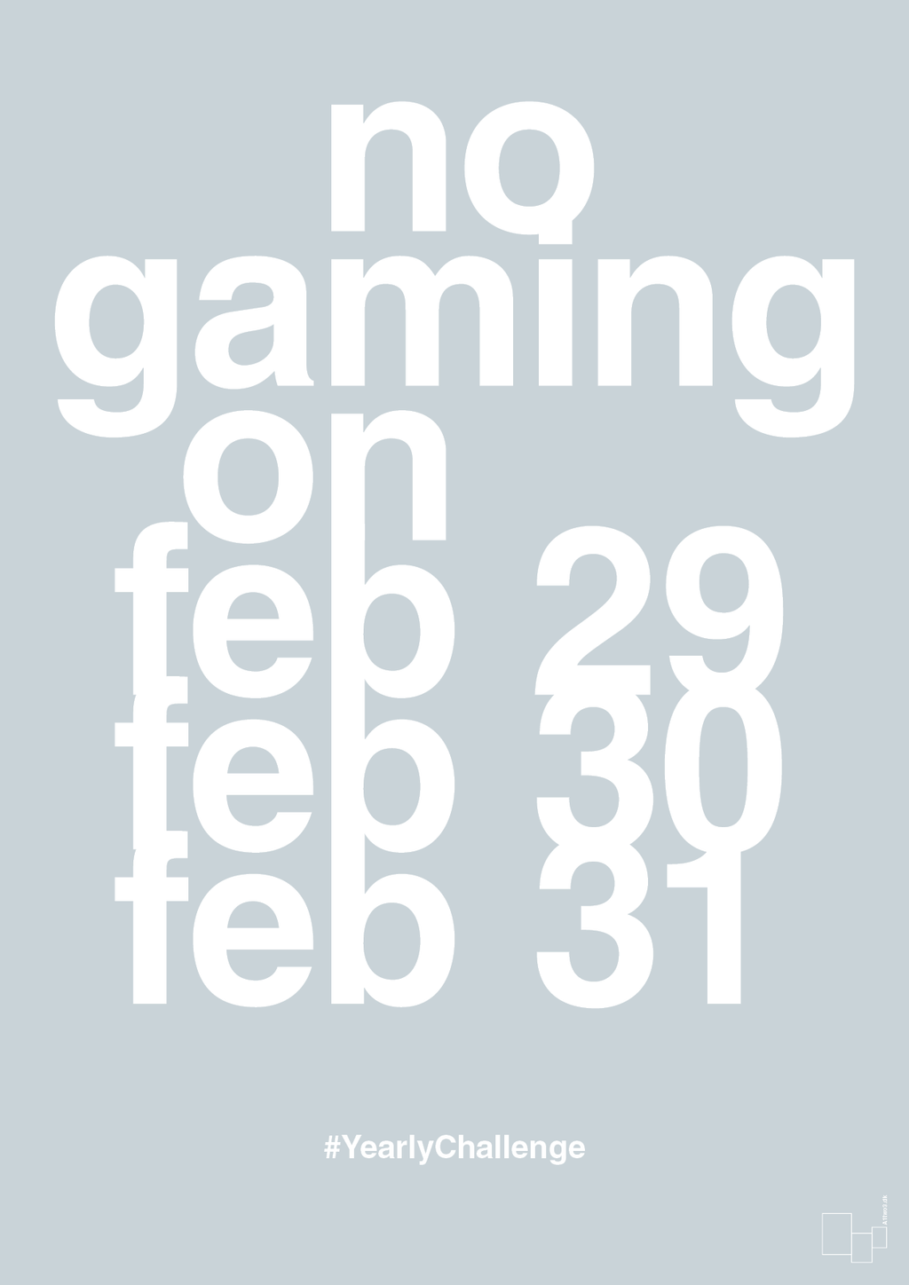 plakat: no gaming on feb 29 30 31 - light drizzle-Gaming-A1two3