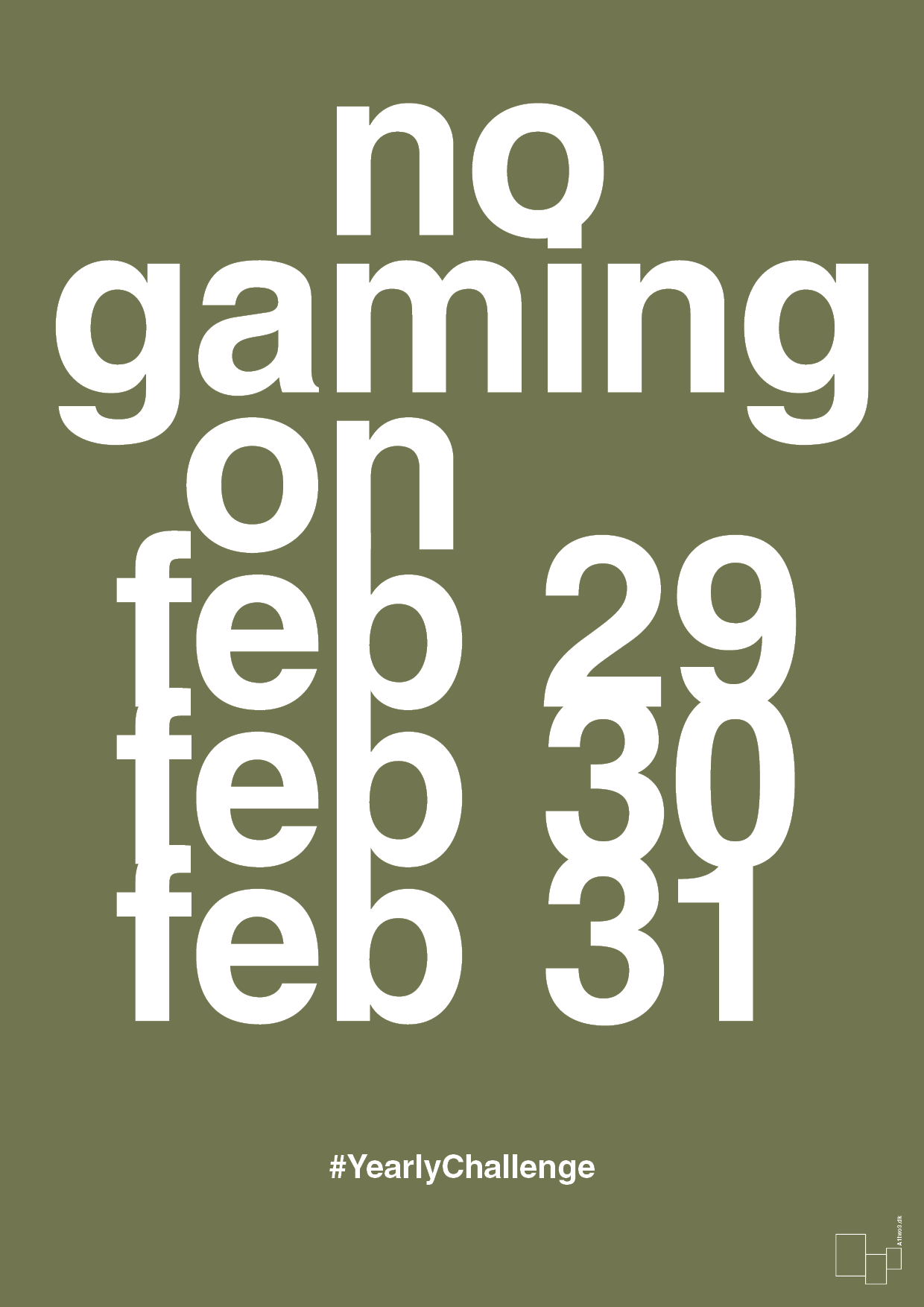 plakat: no gaming on feb 29 30 31 - secret meadow-Gaming-A1two3