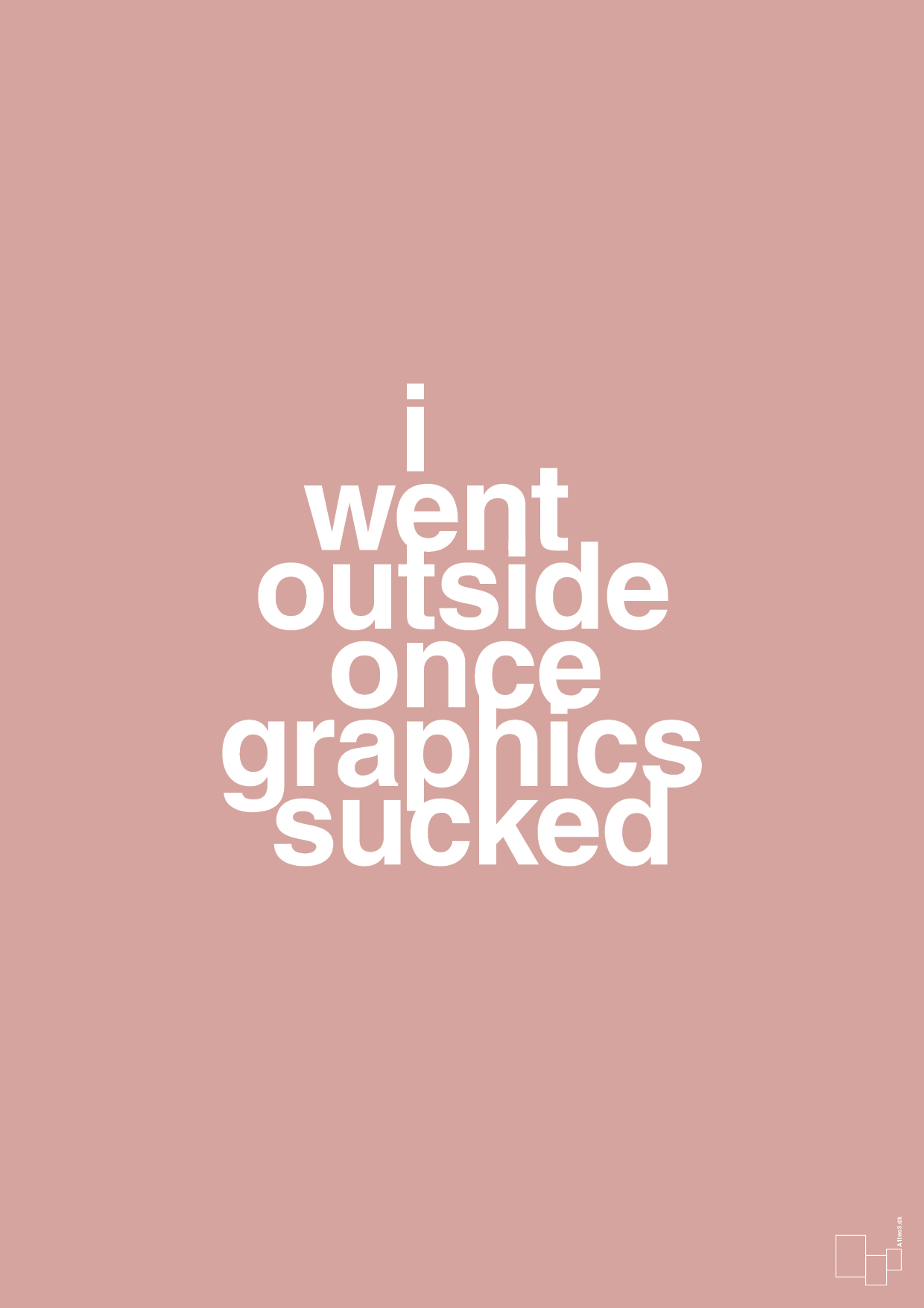plakat: i went outside once graphics sucked - bubble shell-Gaming-A1two3