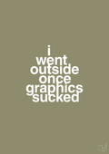 plakat: i went outside once graphics sucked - misty forrest-Gaming-A1two3