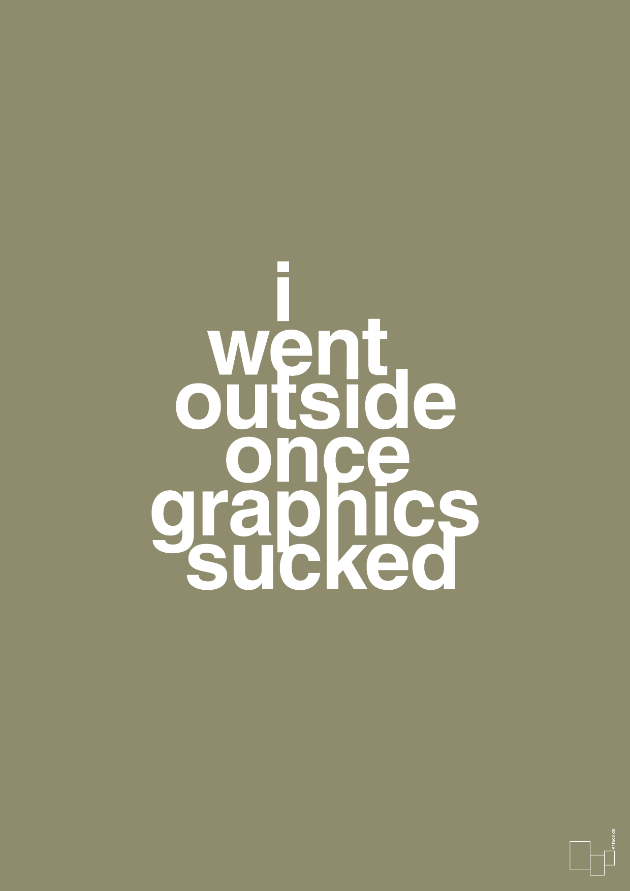 plakat: i went outside once graphics sucked - misty forrest-Gaming-A1two3