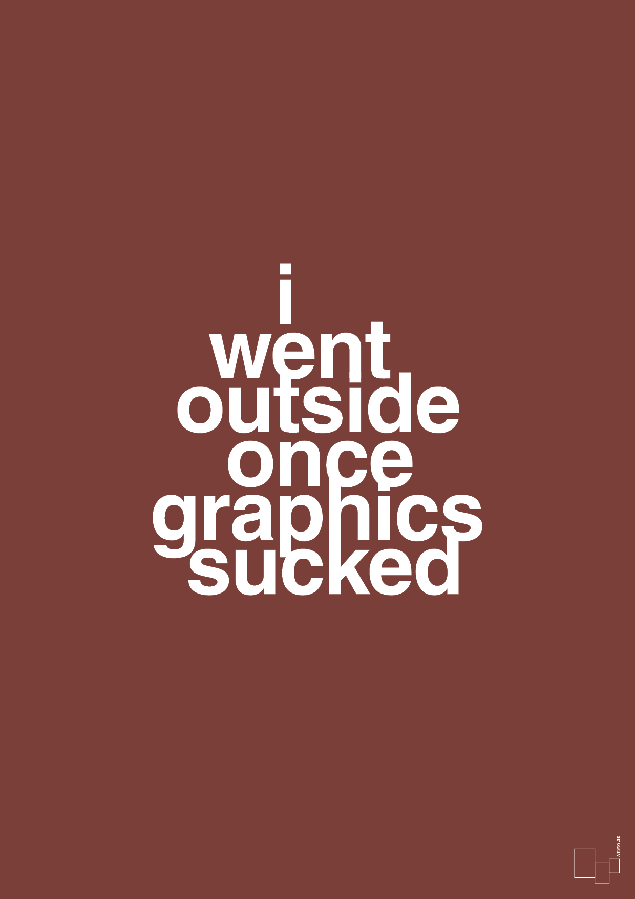 plakat: i went outside once graphics sucked - red pepper-Gaming-A1two3