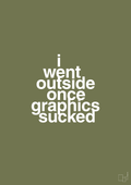 plakat: i went outside once graphics sucked - secret meadow-Gaming-A1two3