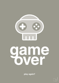 plakat: game over - battleship gray-Gaming-A1two3