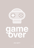 plakat: game over - broken beige-Gaming-A1two3