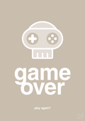 plakat: game over - creamy mushroom-Gaming-A1two3