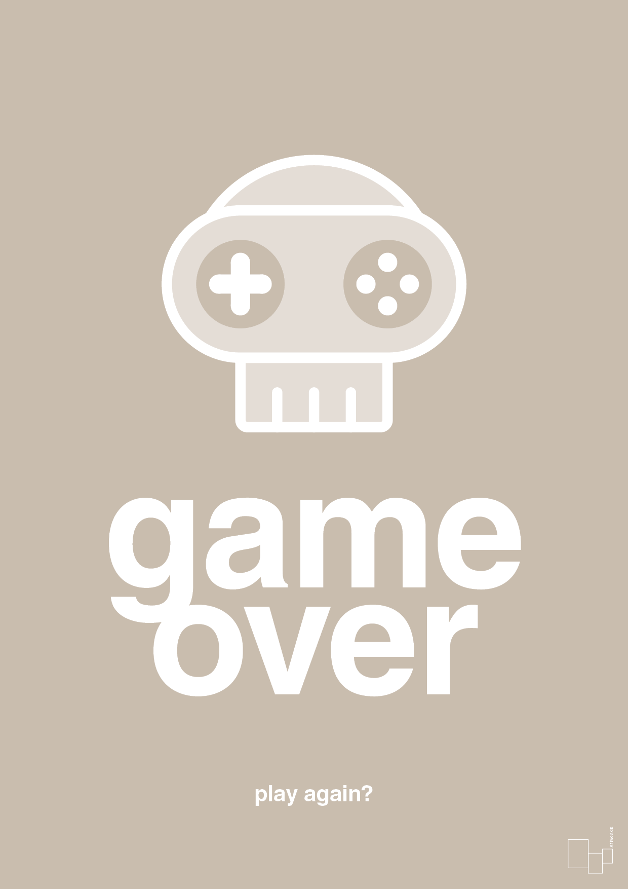 plakat: game over - creamy mushroom-Gaming-A1two3
