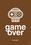 plakat: game over - dark brown-Gaming-A1two3