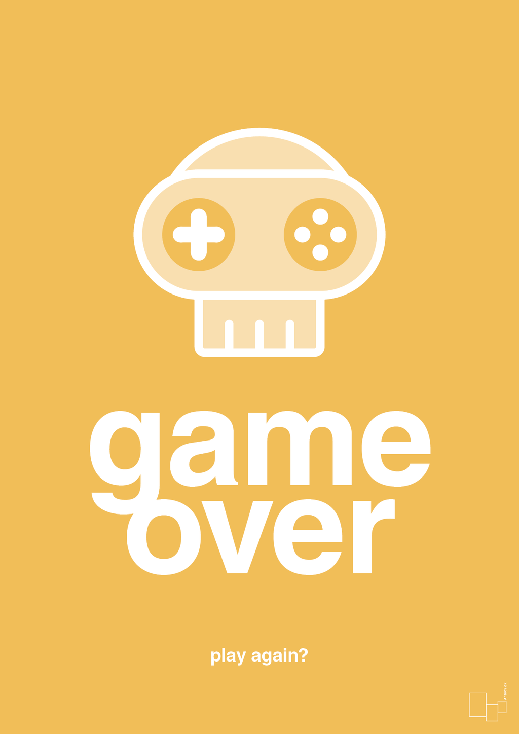 plakat: game over - honeycomb-Gaming-A1two3
