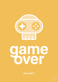 plakat: game over - honeycomb-Gaming-A1two3
