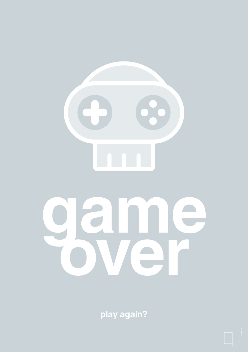 plakat: game over - light drizzle-Gaming-A1two3