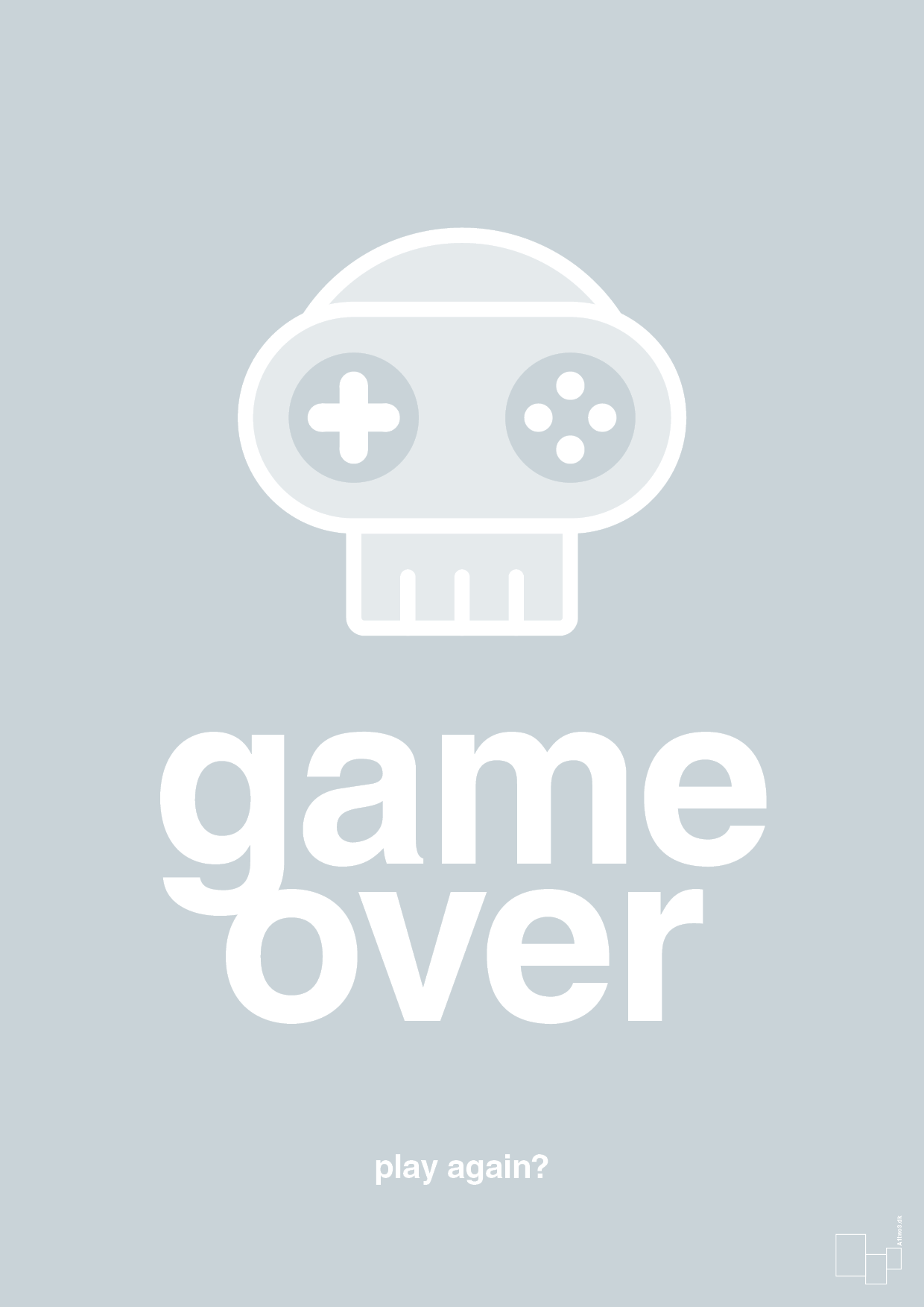 plakat: game over - light drizzle-Gaming-A1two3