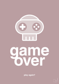plakat: game over - light rose-Gaming-A1two3