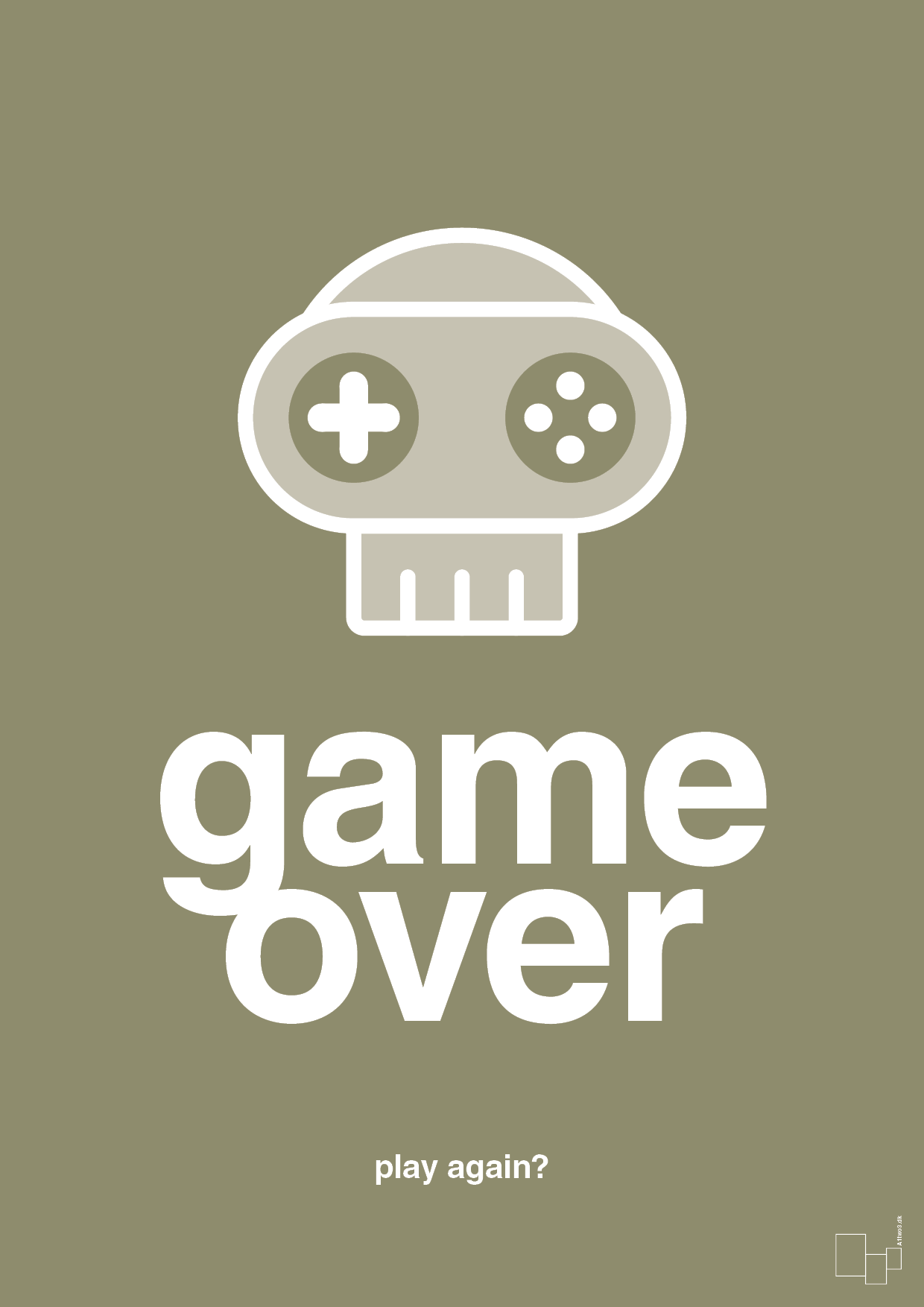 plakat: game over - misty forrest-Gaming-A1two3