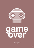 plakat: game over - plum-Gaming-A1two3