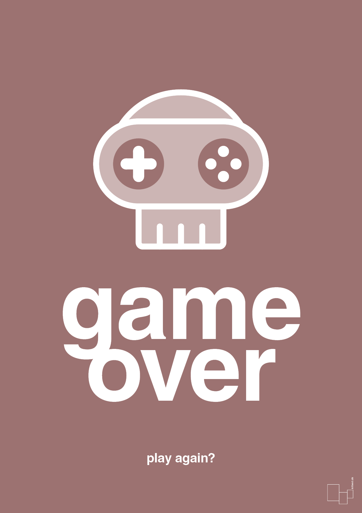 plakat: game over - plum-Gaming-A1two3