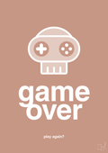 plakat: game over - powder-Gaming-A1two3