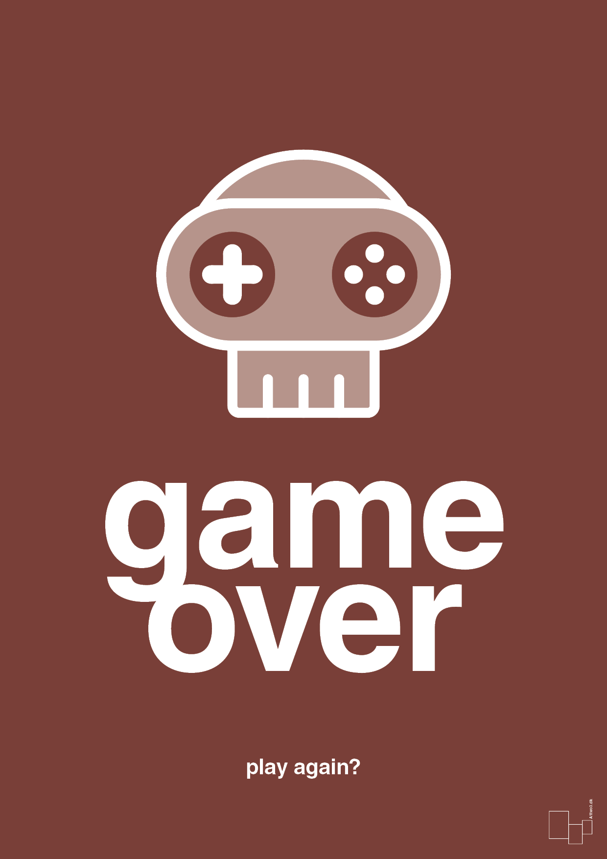 plakat: game over - red pepper-Gaming-A1two3