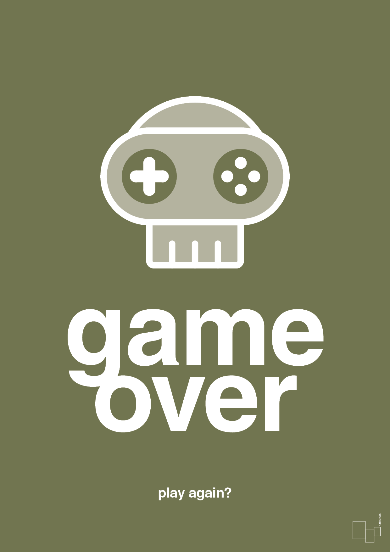 plakat: game over - secret meadow-Gaming-A1two3