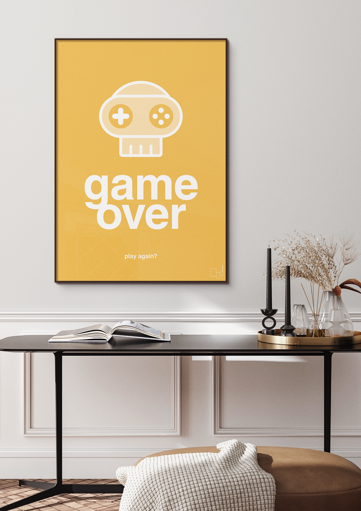 plakat: game over - graphic charcoal-Gaming-A1two3