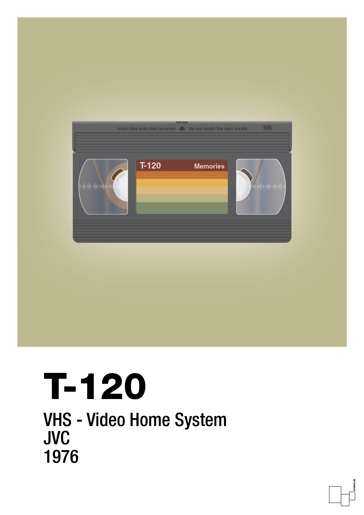 plakat: videobånd t-120 - back to nature-Retro-A1two3