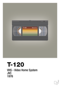 plakat: videobånd t-120 - battleship gray-Retro-A1two3