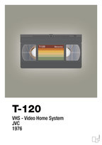 plakat: videobånd t-120 - battleship gray-Retro-A1two3