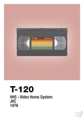 plakat: videobånd t-120 - bubble shell-Retro-A1two3