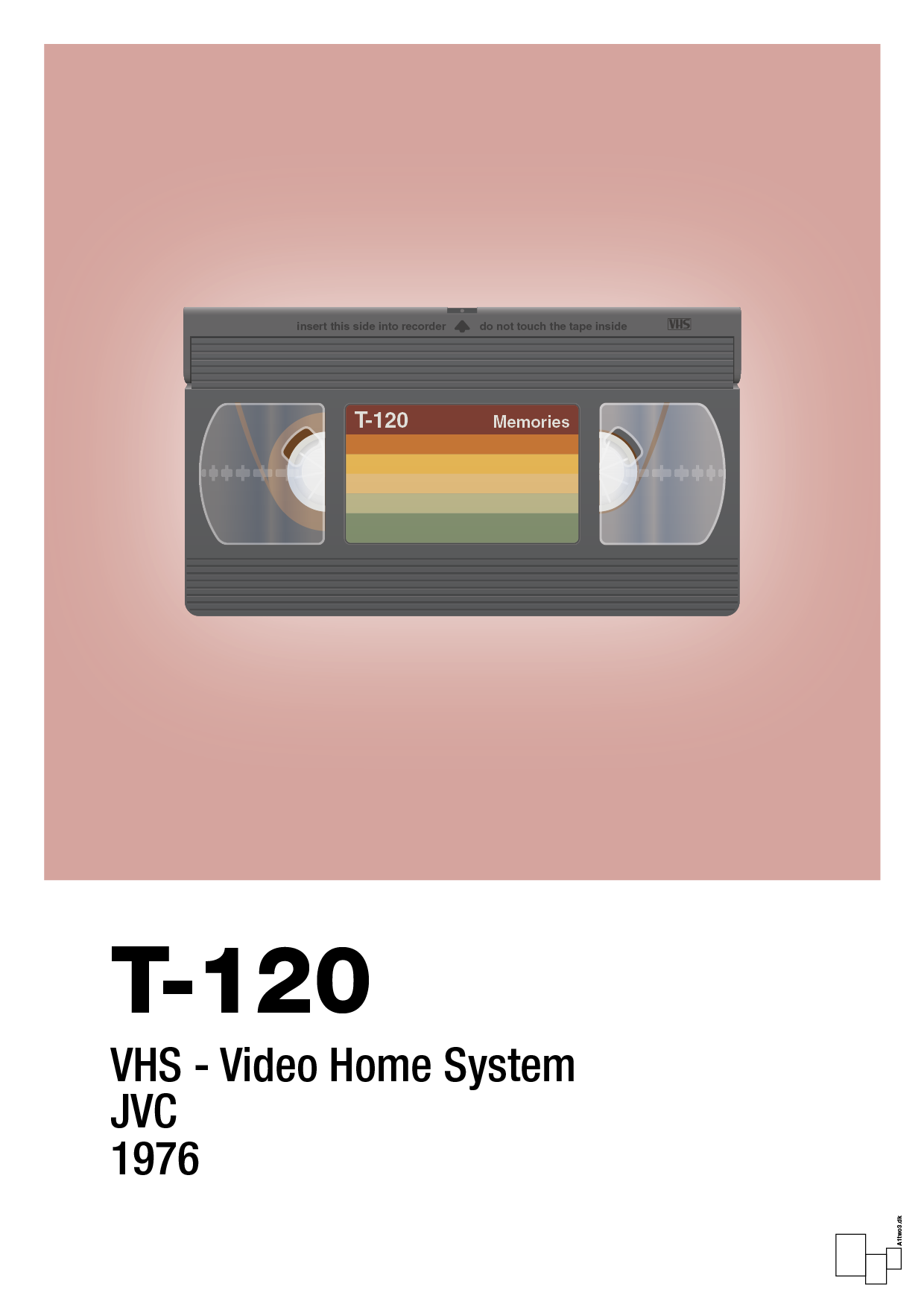 plakat: videobånd t-120 - bubble shell-Retro-A1two3