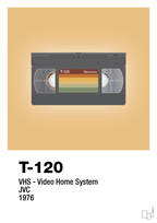 plakat: videobånd t-120 - charismatic-Retro-A1two3