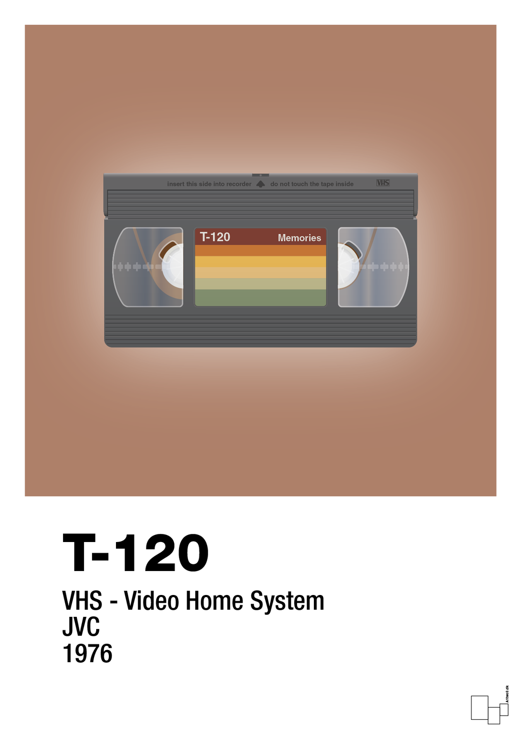 plakat: videobånd t-120 - cider spice-Retro-A1two3