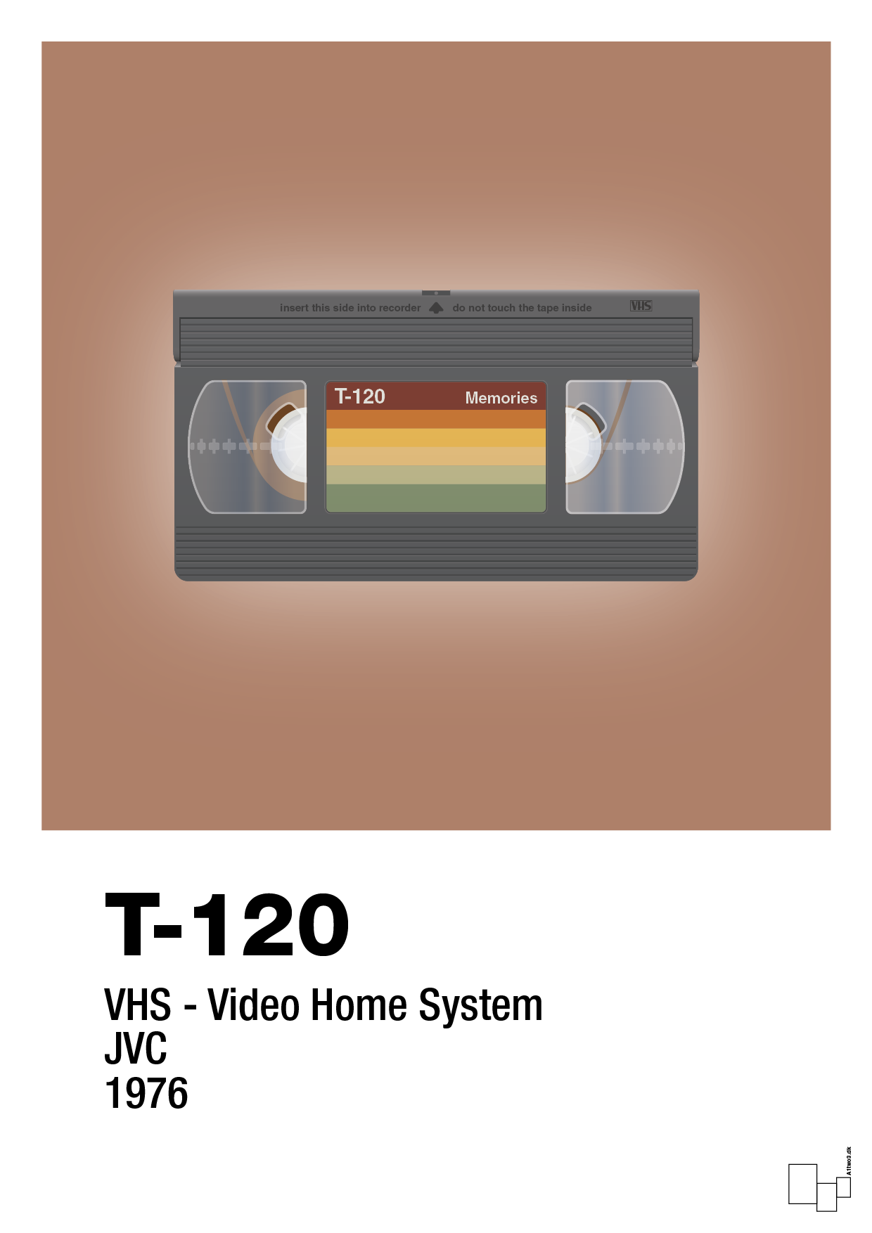 plakat: videobånd t-120 - cider spice-Retro-A1two3