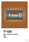 plakat: videobånd t-120 - cognac-Retro-A1two3