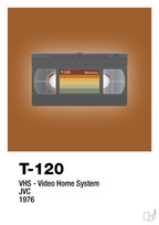 plakat: videobånd t-120 - cognac-Retro-A1two3