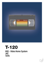 plakat: videobånd t-120 - lapis blue-Retro-A1two3
