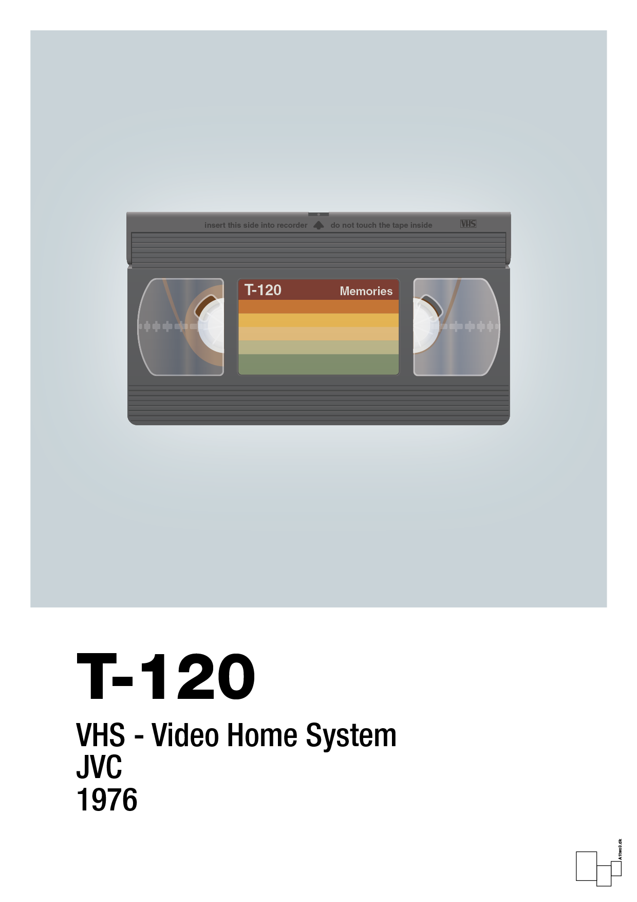 plakat: videobånd t-120 - light drizzle-Retro-A1two3
