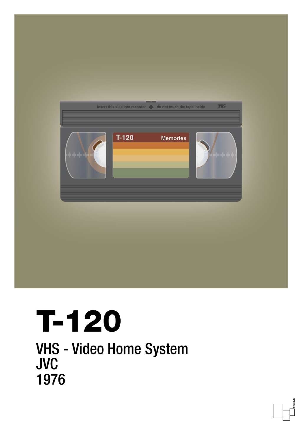 plakat: videobånd t-120 - misty forrest-Retro-A1two3