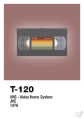 plakat: videobånd t-120 - plum-Retro-A1two3