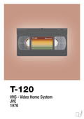plakat: videobånd t-120 - powder-Retro-A1two3