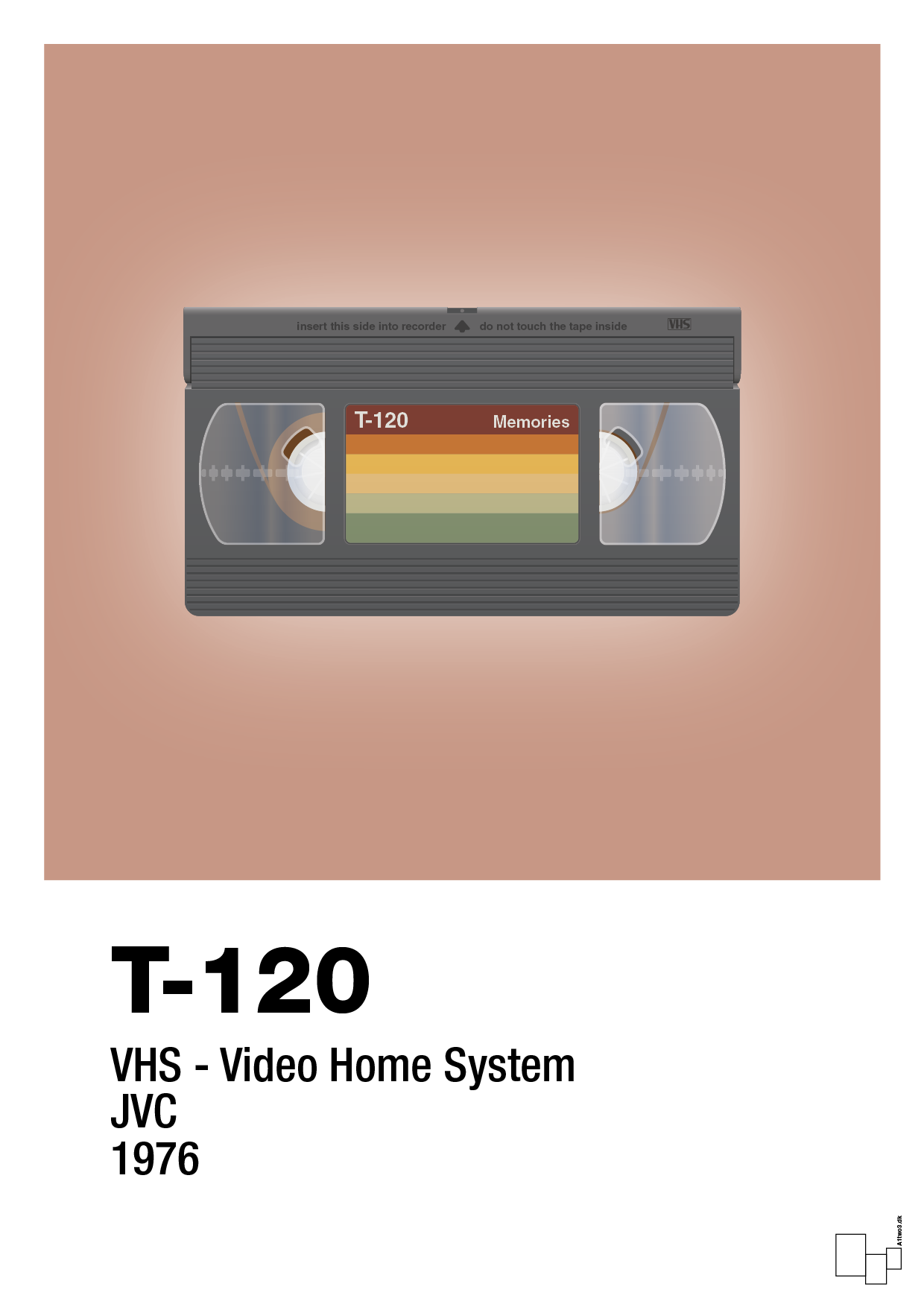 plakat: videobånd t-120 - powder-Retro-A1two3
