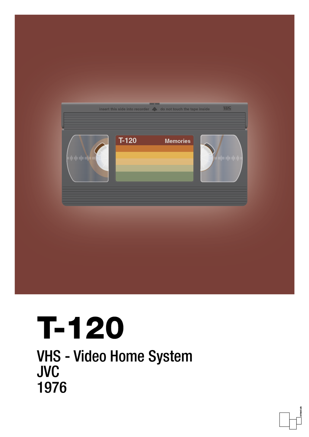 plakat: videobånd t-120 - red pepper-Retro-A1two3