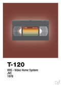 plakat: videobånd t-120 - red pepper-Retro-A1two3