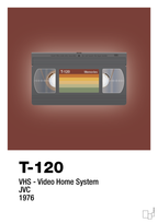 plakat: videobånd t-120 - red pepper-Retro-A1two3