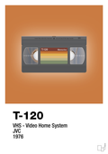 plakat: videobånd t-120 - rumba orange-Retro-A1two3