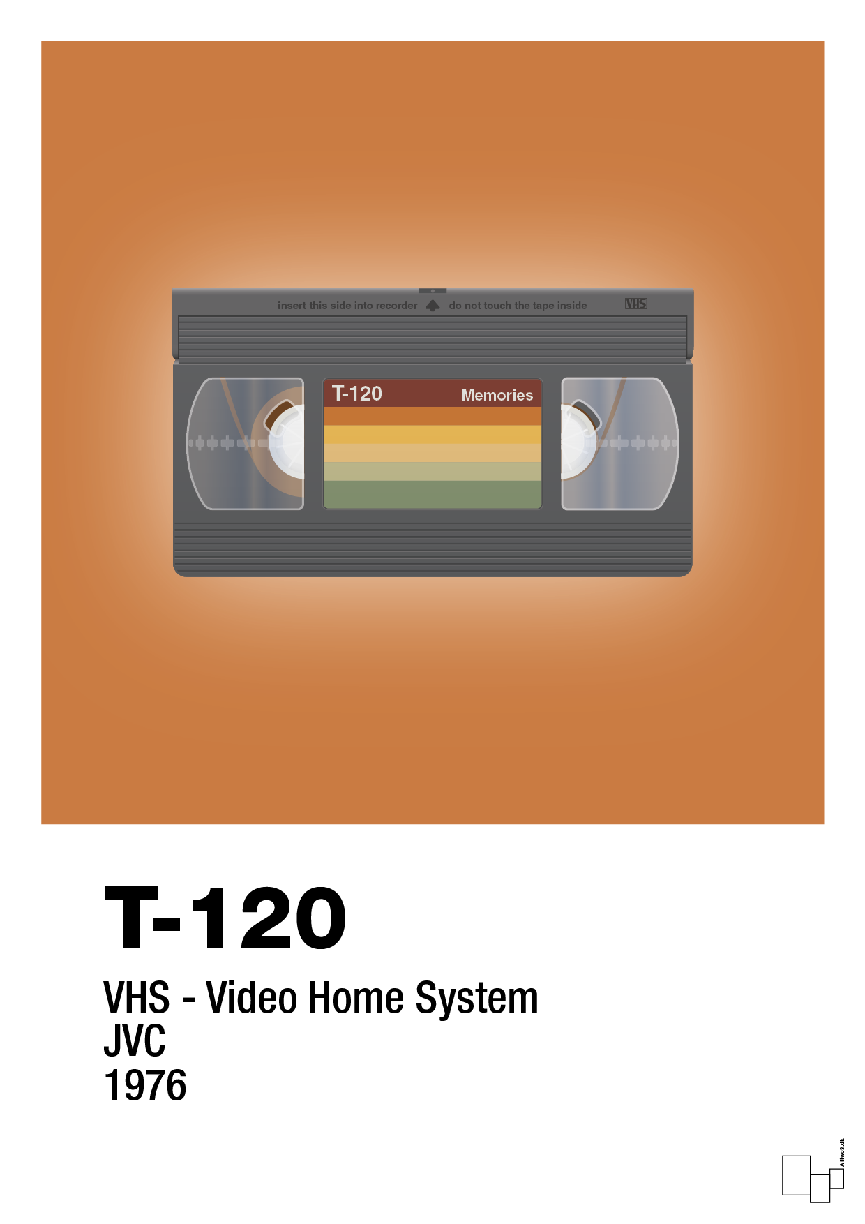 plakat: videobånd t-120 - rumba orange-Retro-A1two3