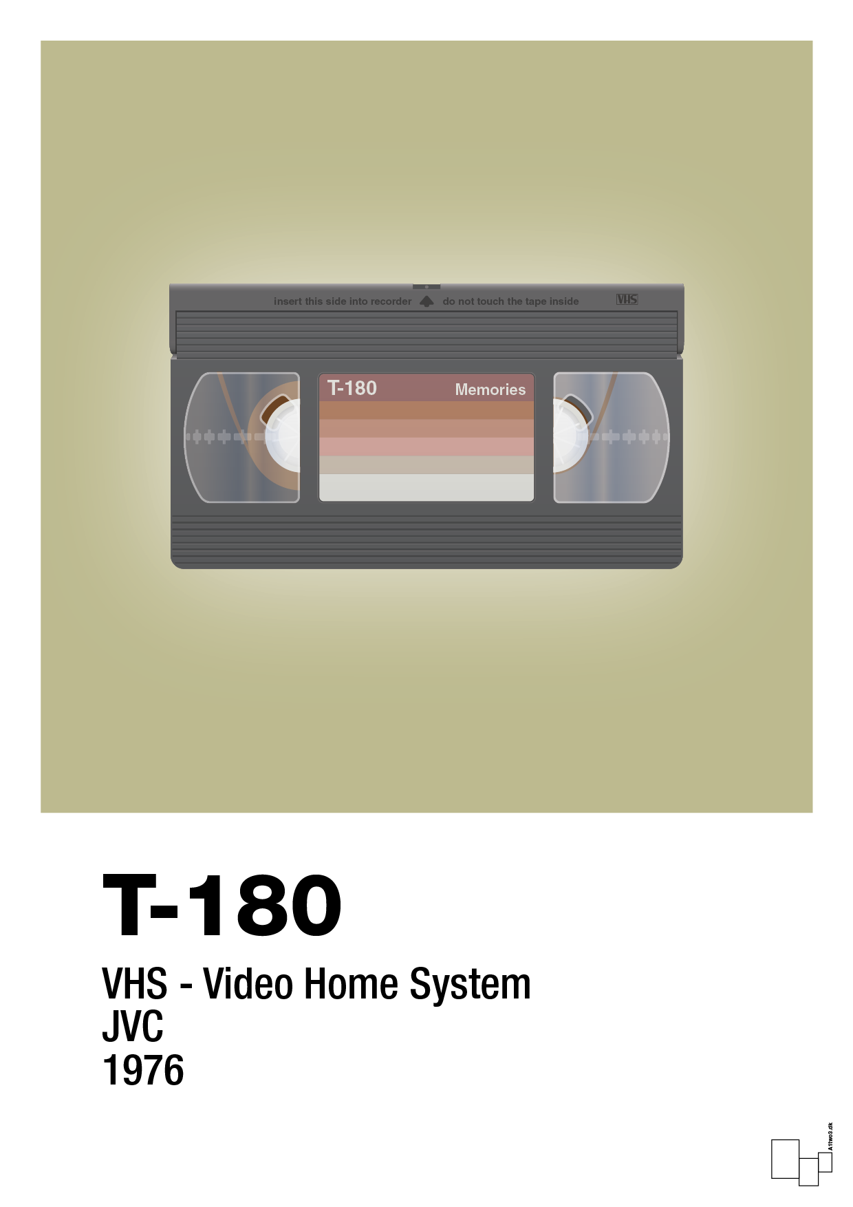 plakat: videobånd t-180 - back to nature-Retro-A1two3