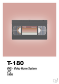 plakat: videobånd t-180 - bubble shell-Retro-A1two3