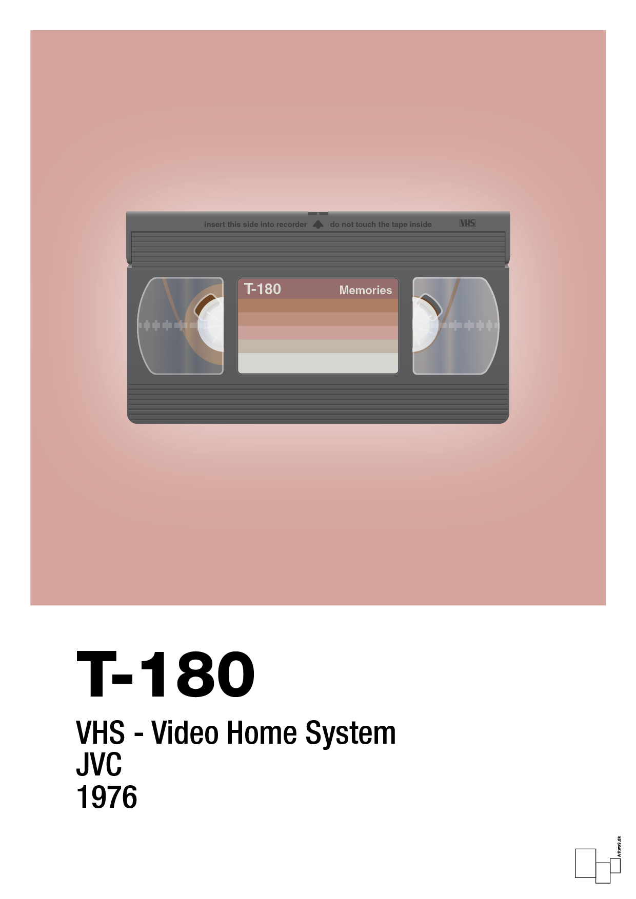 plakat: videobånd t-180 - bubble shell-Retro-A1two3