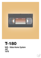 plakat: videobånd t-180 - charismatic-Retro-A1two3