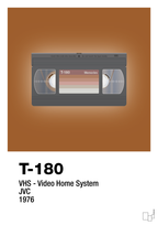 plakat: videobånd t-180 - cognac-Retro-A1two3
